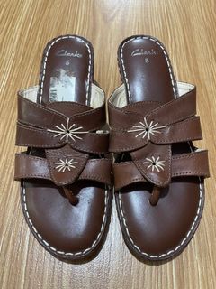 Clarks Wedge Brown Sandals
