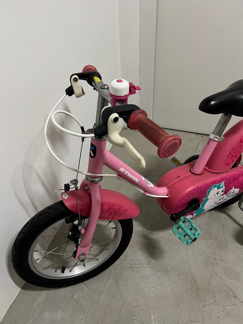 Decathlon Bicycle Girls Kids Bike Btwin 14 inch Unicorn 500 3 5 years Pink