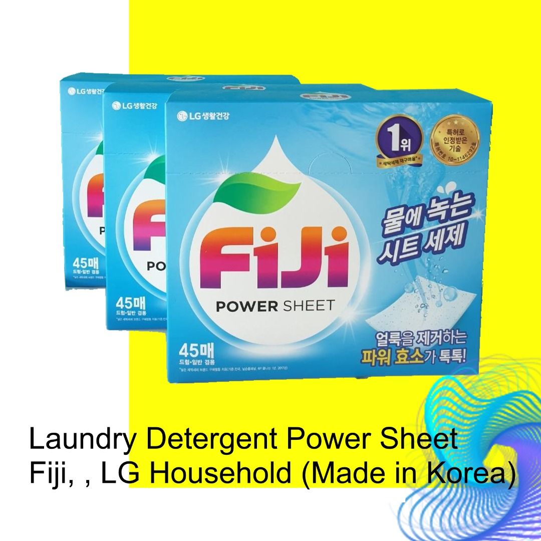 Detergent Sheet Laundry Power Sheet Laundry Fiji, 30 Loads Fresh