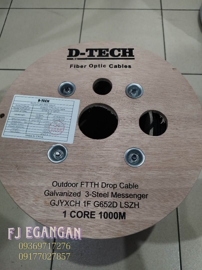 D-TECH Fiber Optic Cables | Non telco Fiber (Category: Networking) located in Pasig City. Submitted by fjEgangan (Listing ID 1231661078, Image 3). Description: D-TECH Fiber Optic Cable 💜 AFFORDABLE FIBER OPTIC CABLES 💜 Description: - w/ 3-Steel Messenger Galvanized - Non Telco FOC FTTH Drop Cable - HINDI KAYAS AVAILABLE IN: ⭐ 1Core 1KM ⭐ 1Core 2KM ⭐ 2Core 1KM ⭐ 2Core 2KM ⭐ 4Core 1KM ⭐ 4Core 2KM ⭐ 8Core 1KM ALSO AVAILABLE: D-TECH Mini Figure 8 C