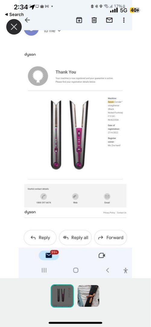 Dyson Corrale Hair Straightener, Beauty & Personal Care, Hair on Carousell