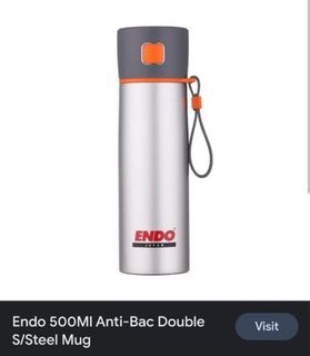 ENDO 500ML ANTI-BAC DOUBLE STAINLESS STEEL MUG CX+1002