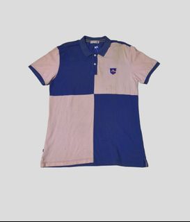 Evisu Poloshirt Blue & Dusty Pink Original