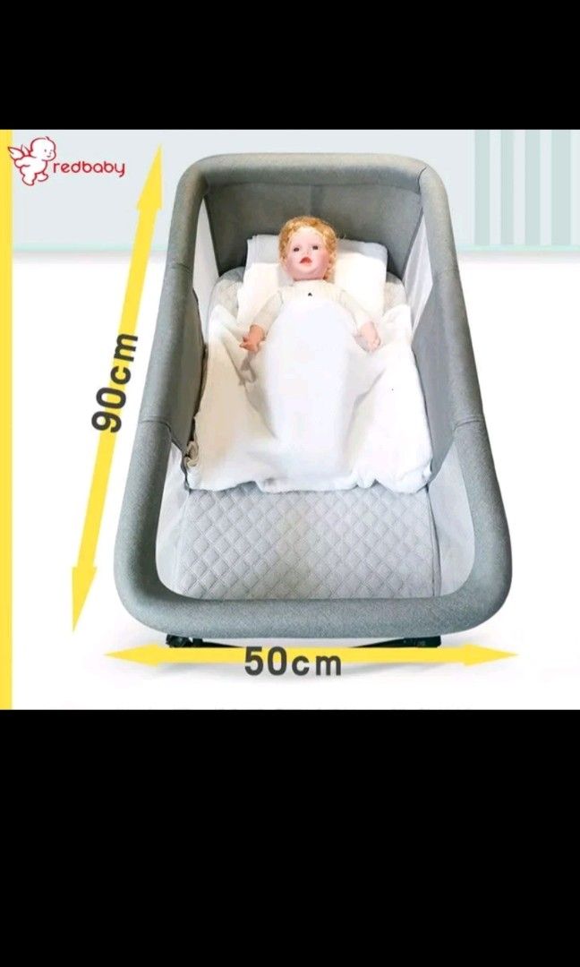 Foldable travel cot with wheels, Babies & Kids, Baby Nursery & Kids