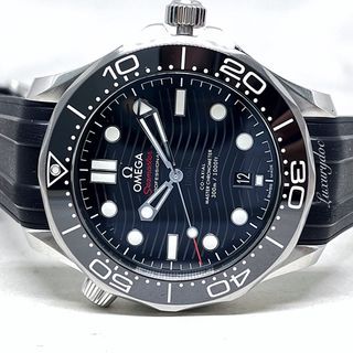 FS.BNIB OMEGA SEAMASTER DIVER 300M CO‑AXIAL MASTER CHRONOMETER AUTOMATIC BLACK DIAL ON RUBBER STRAP 42MM WATCH 210.32.42.20.01.001