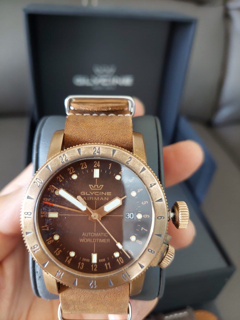Glycine hot sale bronze watch