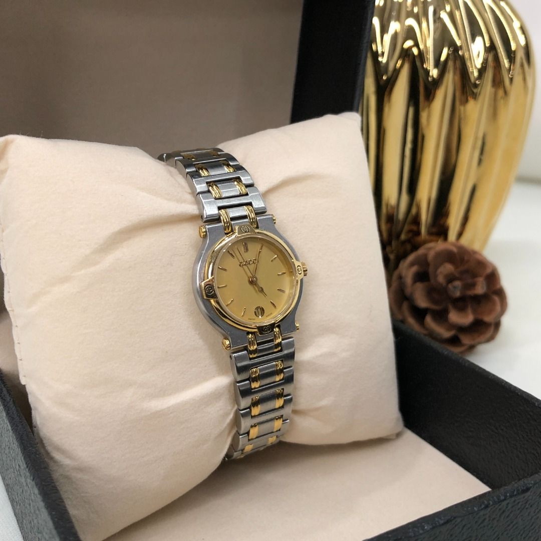 Gucci 2 on sale tone ladies watch