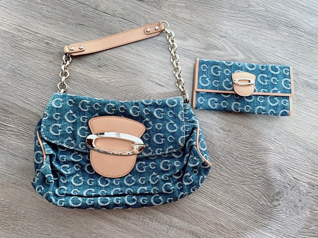 Guess handbag and 2024 wallet set