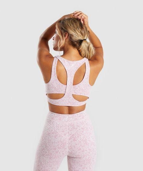 Gymshark fleur texture sports bra size s Women s Fashion