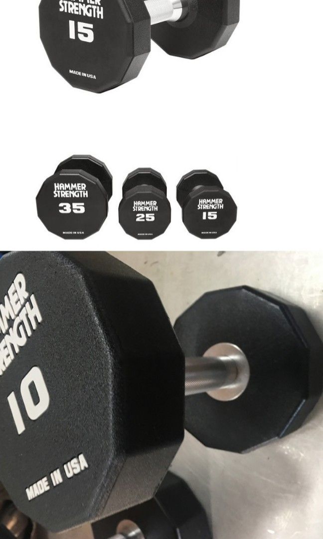 HAMMER STRENGTH CPU Dumbbells 2.5kg to 35kg BN Sports Equipment