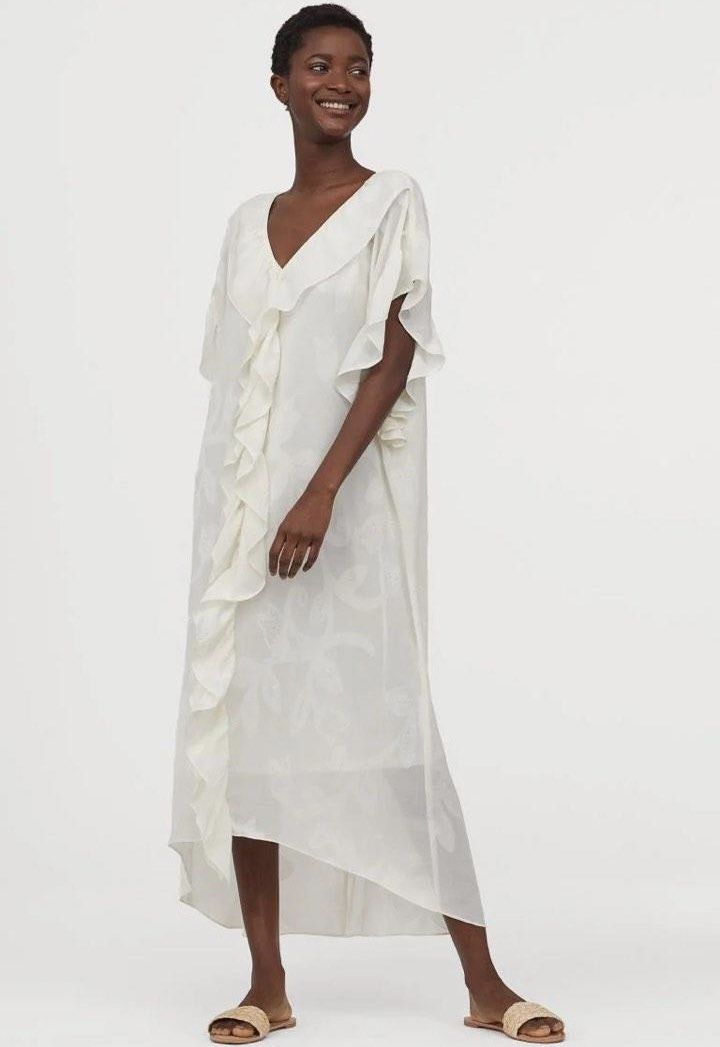 H&m white kaftan clearance