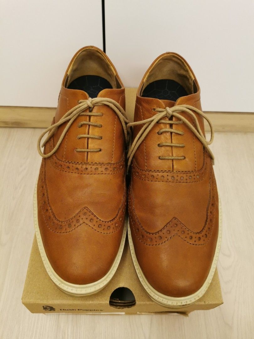 Hush Puppies Shiba Brogue Oxford Brown Shoes Men s Fashion