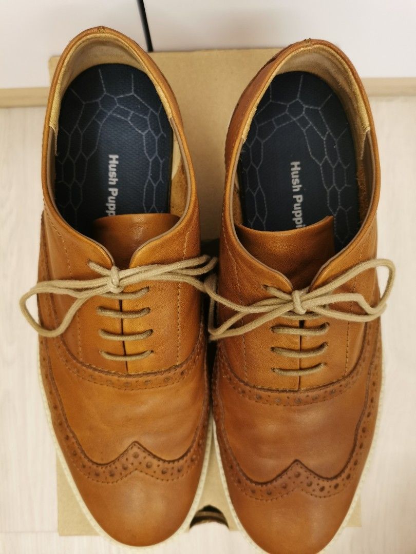 Hush Puppies Shiba Brogue Oxford Brown Shoes Men s Fashion