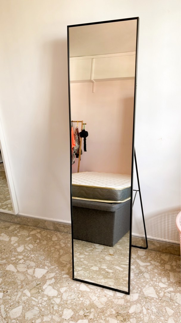 IKEA KARMSUND Standing Mirror (Black), Furniture & Home Living, Home