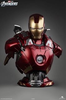 ‼️INCOMING STOCK! Last Piece! Queen Studios IronMan Mark 7 Life Size Bust. Free Delivery. Sideshow. Prime 1 Studio. XM Studios. Hot Toys
