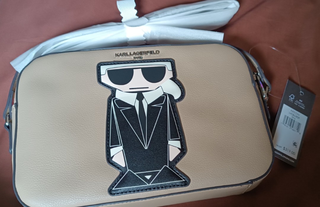 Karl Lagerfeld Original Sling bag Beige on Carousell