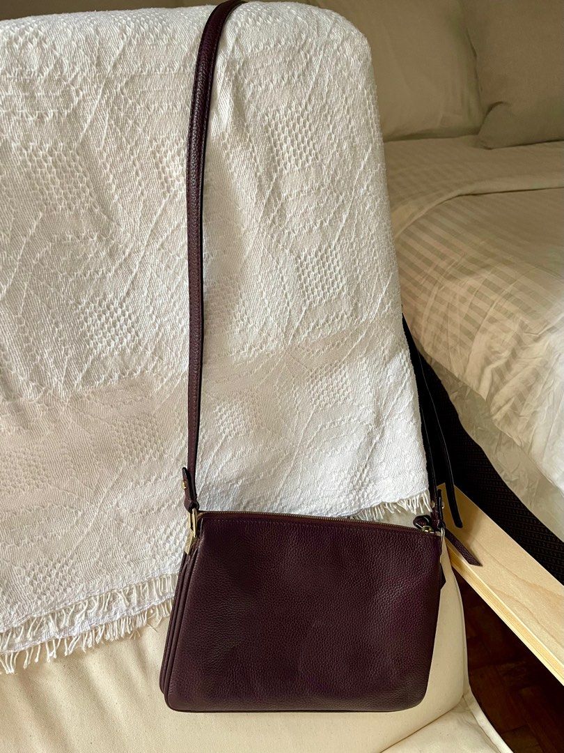 KATE SPADE NEW YORK Jackson Triple Gusset Pebble Leather Crossbody Bag