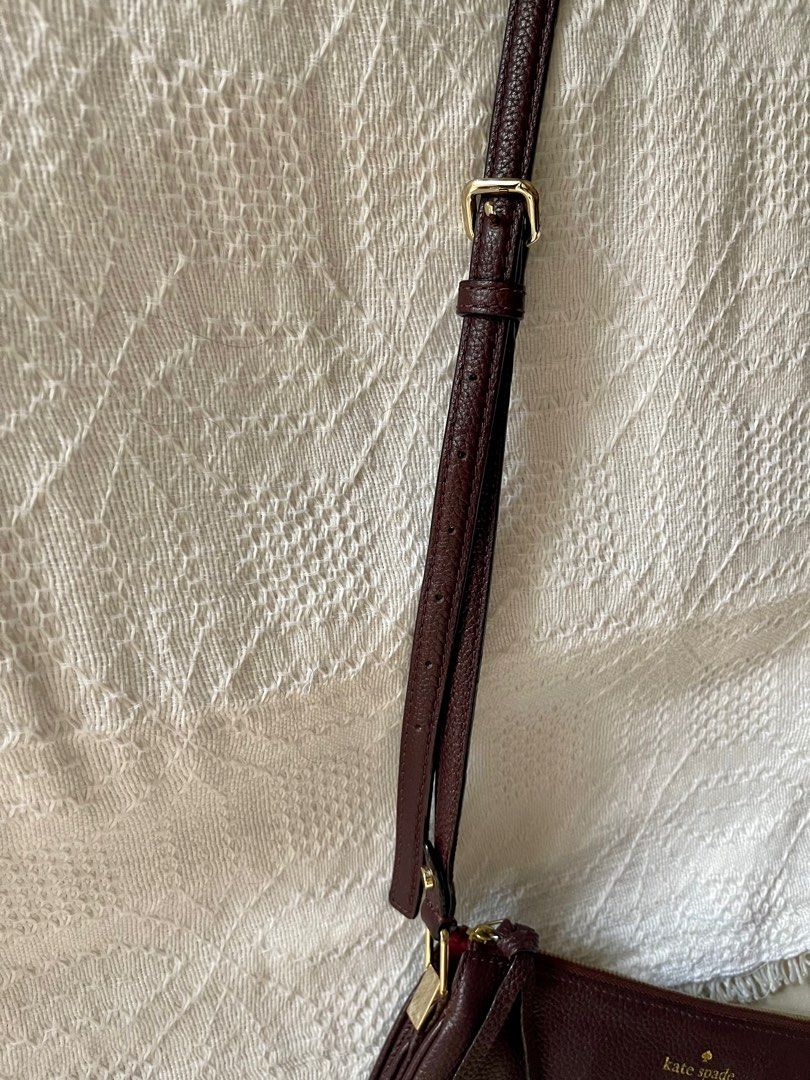 KATE SPADE NEW YORK Jackson Triple Gusset Pebble Leather Crossbody Bag