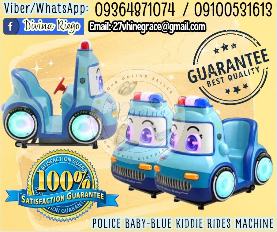Kiddie Ride Machine Police Baby Blue, Hobbies & Toys, Toys & Games on ...