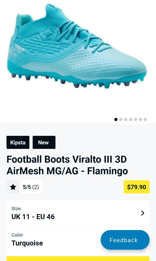 Kipsta Football Boots Viralto III 3D Airmesh MG/AG UK11, Sports