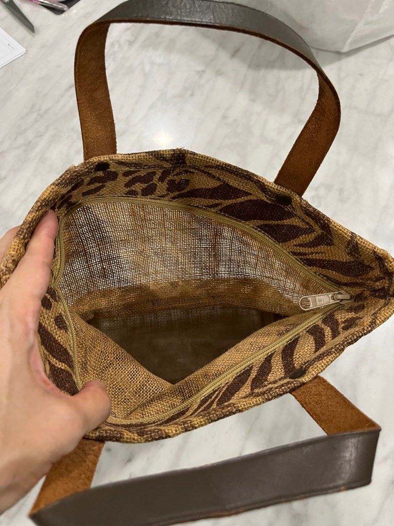 Leopard straw clearance bag