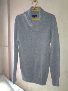 Light Grey Knitted Sweater for Men