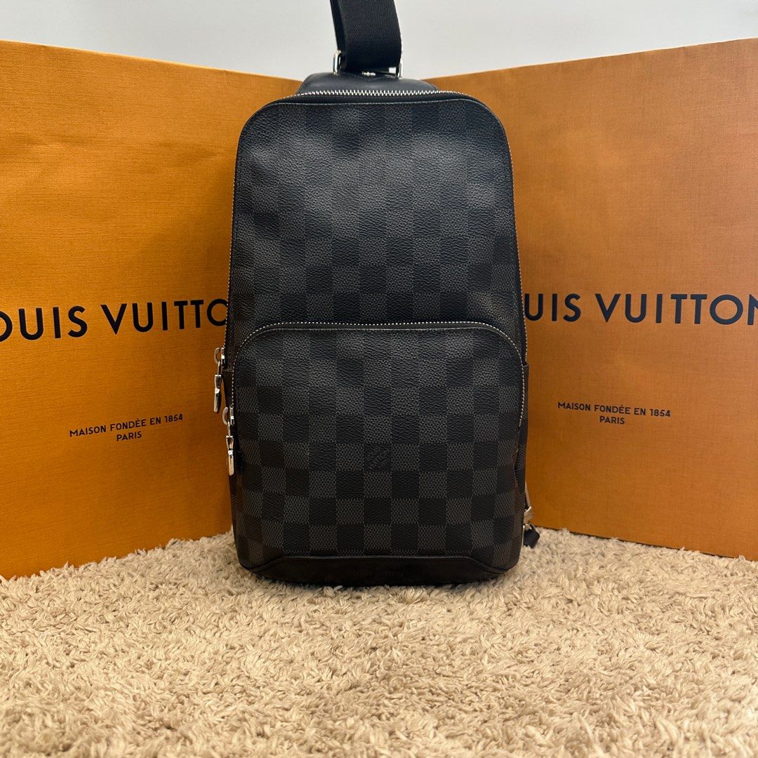 Louis Vuitton Avenue Sling Bag Men Backpacks (Damier Graphite)–