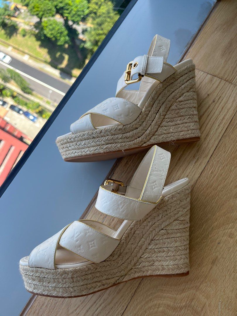 Louis Vuitton Blush Wedges in US 37