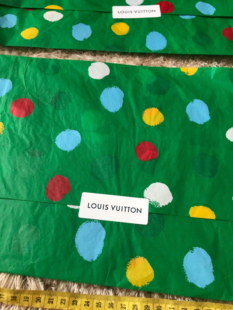 LOUIS VUITTON LV tissue paper kertas pembungkus tas baju aksesori branded  di box ada yg berlogo