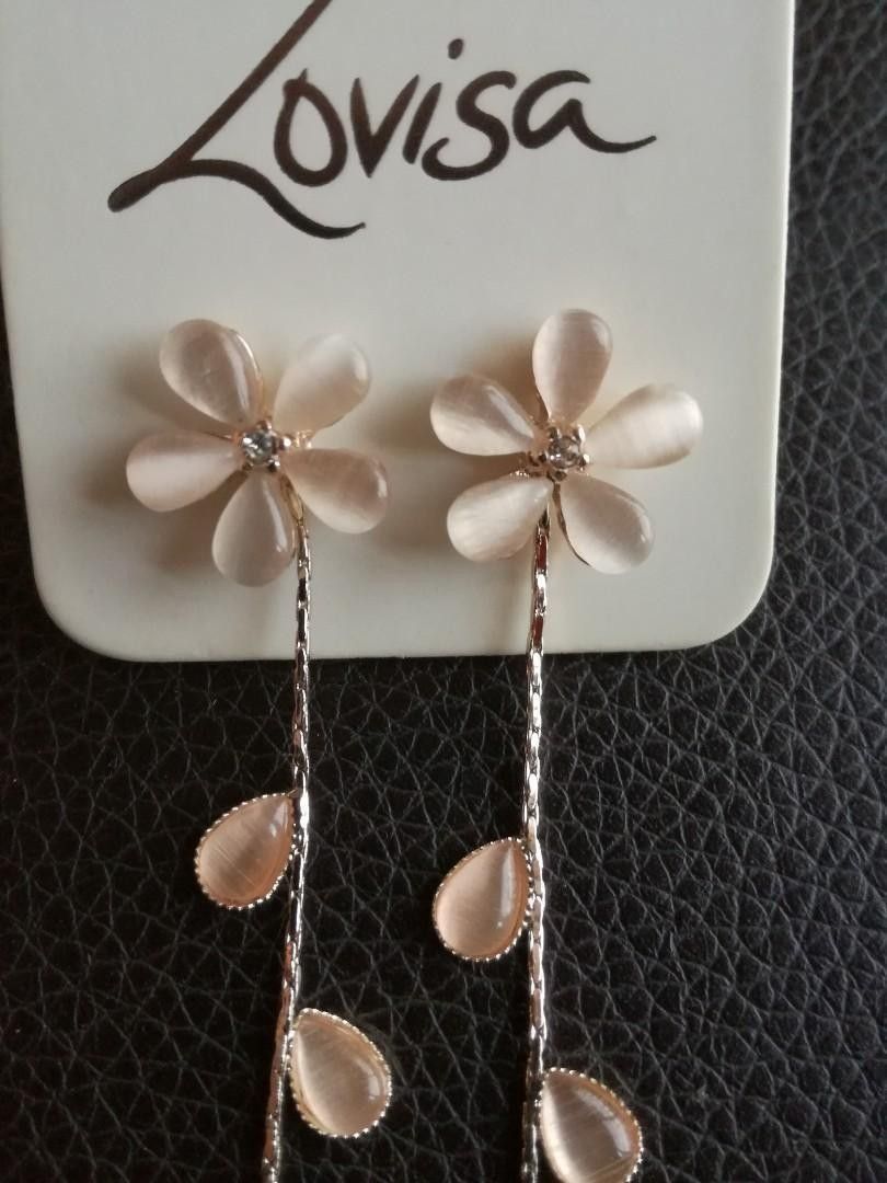 Lovisa Rose Gold Drop Earrings -Necklace set