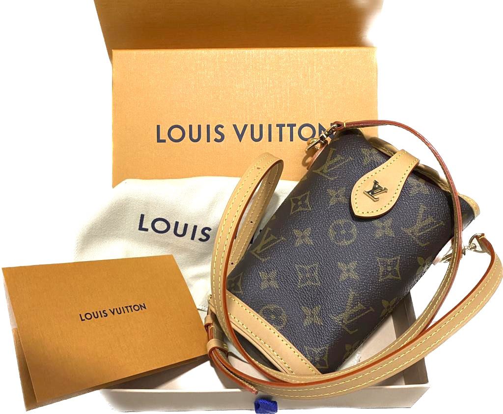 Louis Vuitton LOUIS VUITTON Monogram Fold Me Pouch Shoulder Bag Brown  M80874 RFID