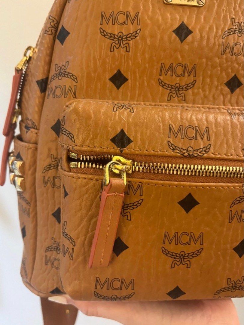 Jual Tas Branded Mcm backpack mini 18 cm silver Murah Kwalitas Tas