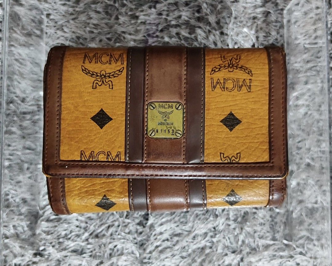 Authentic MCM Cognac Long Wallet, Luxury, Bags & Wallets on Carousell