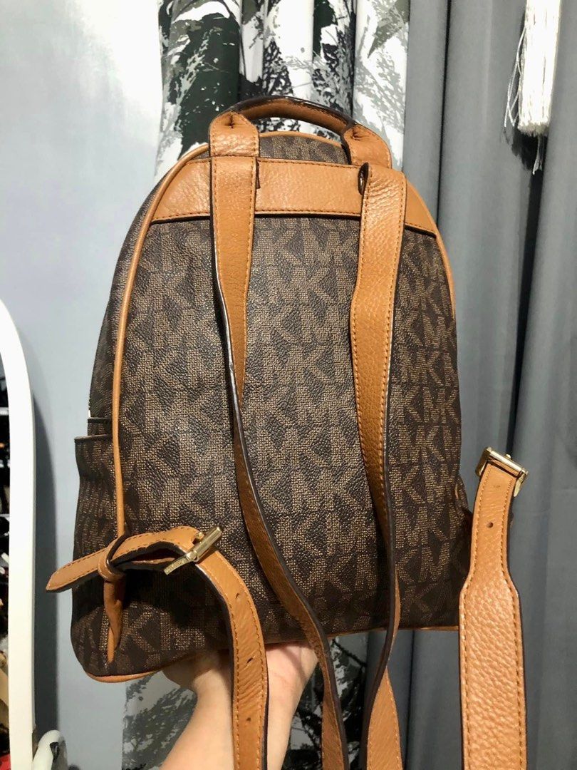 Abbey medium clearance logo jacquard backpack