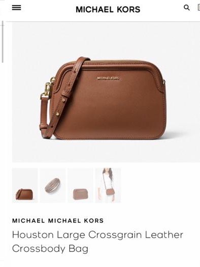 Michael kors houston large crossgrain outlet leather crossbody bag
