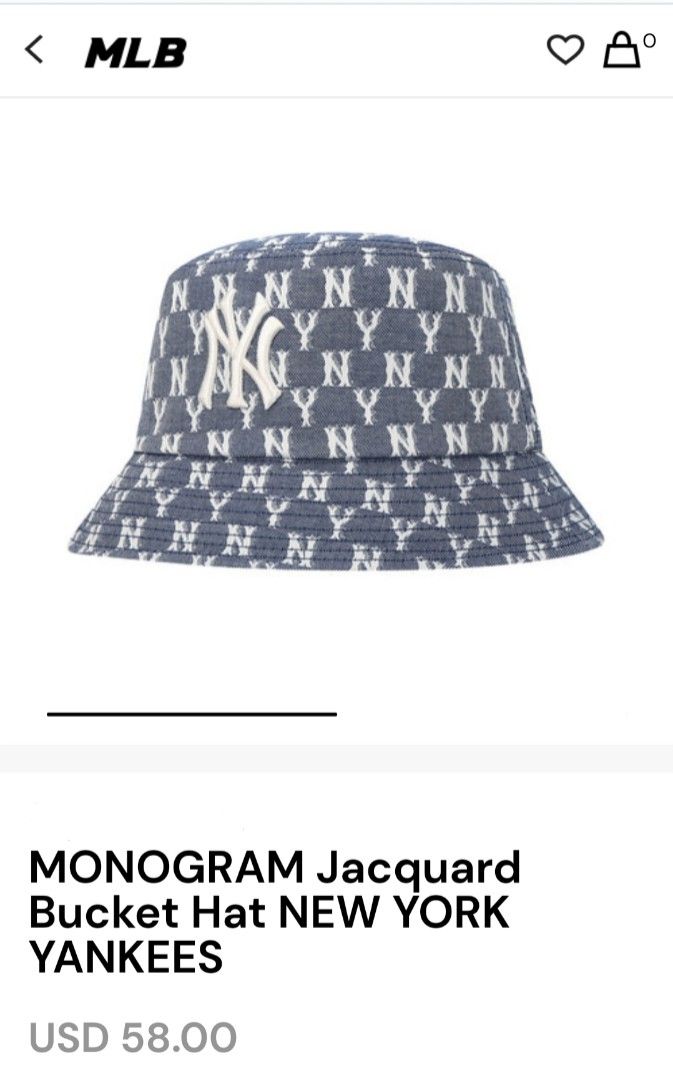 MONOGRAM Jacquard Bucket Hat NEW YORK YANKEES - MLB Global