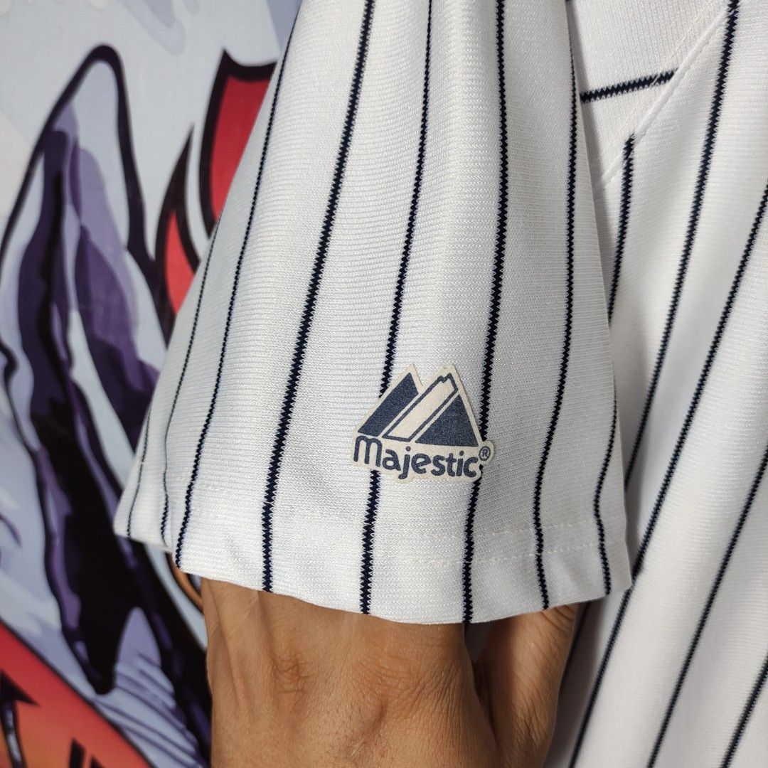 Majestic Nyc Pinstripe Baseball Jersey at asos.com