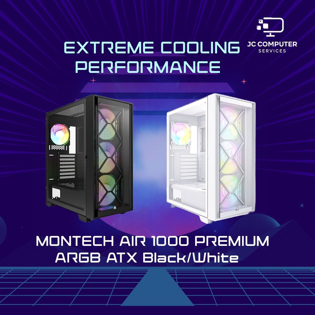 MONTECH AIR 1000 PREMIUM ARGB ATX BLACK/WHITE, Computers & Tech, Parts ...