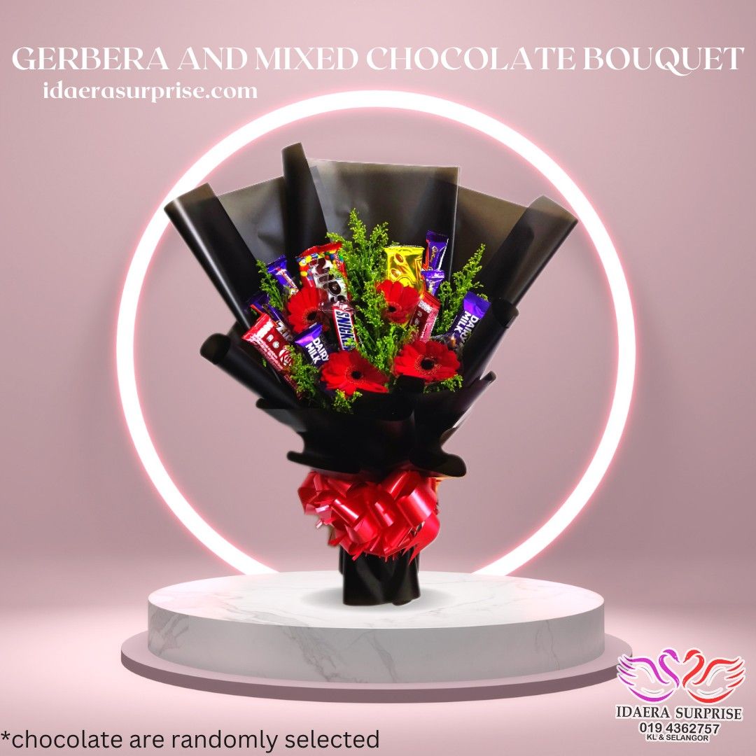 Gubahan Chocolate Box dengan Bobo Ballon -   Chocolate bouquet diy, Chocolate  flowers bouquet, Balloon bouquet diy