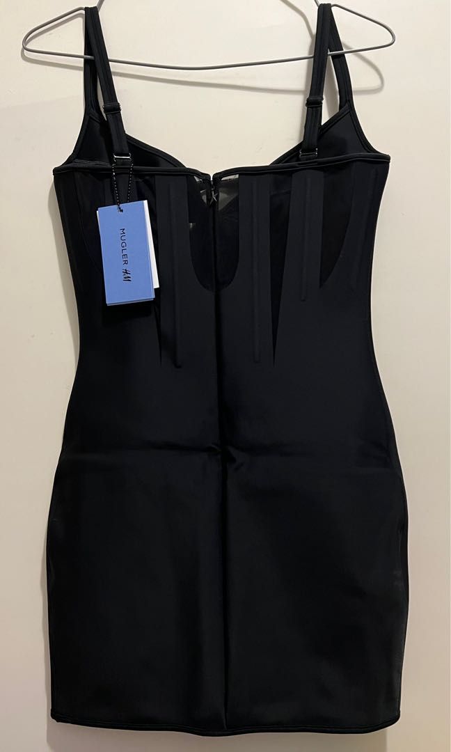 Mugler H&M Corset-style mini dress Size 36, 女裝, 連身裙& 套裝, 連