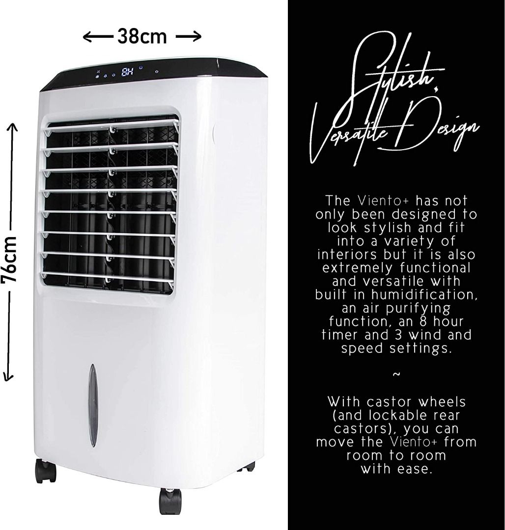 MYLEK Portable Air Cooler for Home with Remote Control & 2 Ice Packs