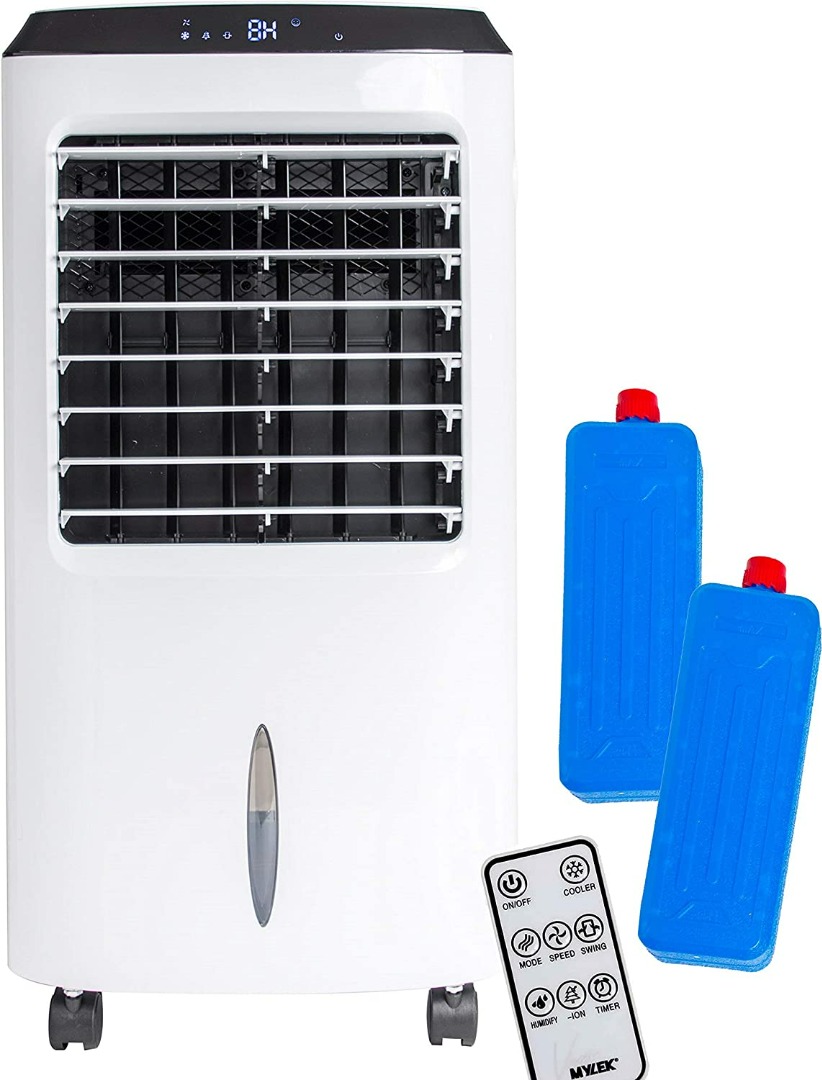 MYLEK Portable Air Cooler for Home with Remote Control & 2 Ice Packs