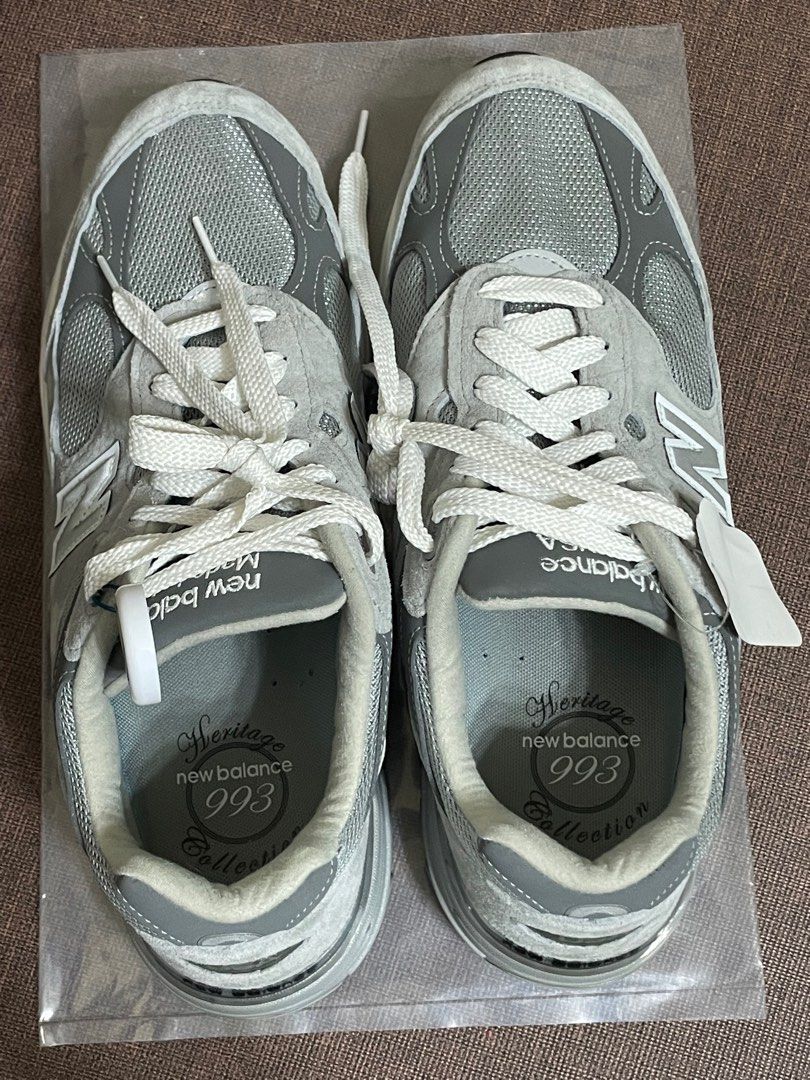 New Balance MR993GL 元祖灰US11.5 4E X-wide超寬楦, 他的時尚, 鞋