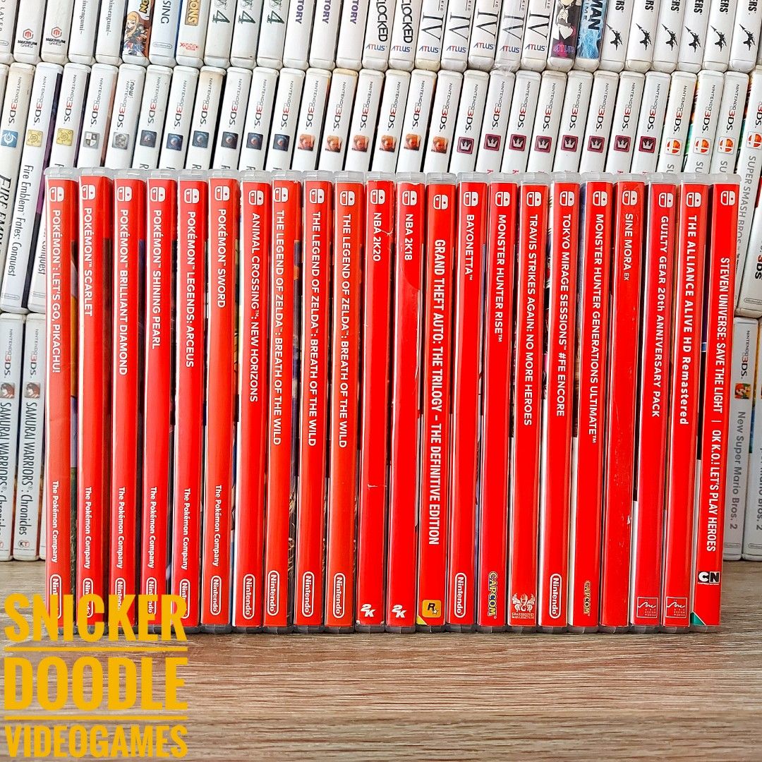 Nintendo Switch Games (Category: Nintendo) located in Manila. Submitted by watchesvideogamestoys (Listing ID 1231719810, Image 1). Description: 🤩FOR SALE🤩 NINTENDO SWITCH GAMES: - Animal Crossing New Horizons MDE - 2,049 - Bayonetta MDE - 1,499 - Guilty Gear 20th Anniversary Pack - 1,799 - Grand Theft Auto: The Trilogy - The Definitive Edition - 1,899 - Monster Hunter Generations Ultimate - 899 - Monster Hunter Rise - 1,499 - NBA 2k18 - 599 - N