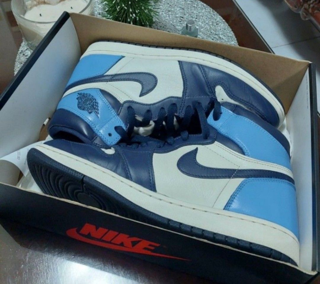 Obsidian Air Jordan 1 High Original (Category: Sneakers) located in Taguig. Submitted by shoppers.haven (Listing ID 1231716691, Image 1). Description: Worn twice with signs of usage but still very nice to wear.