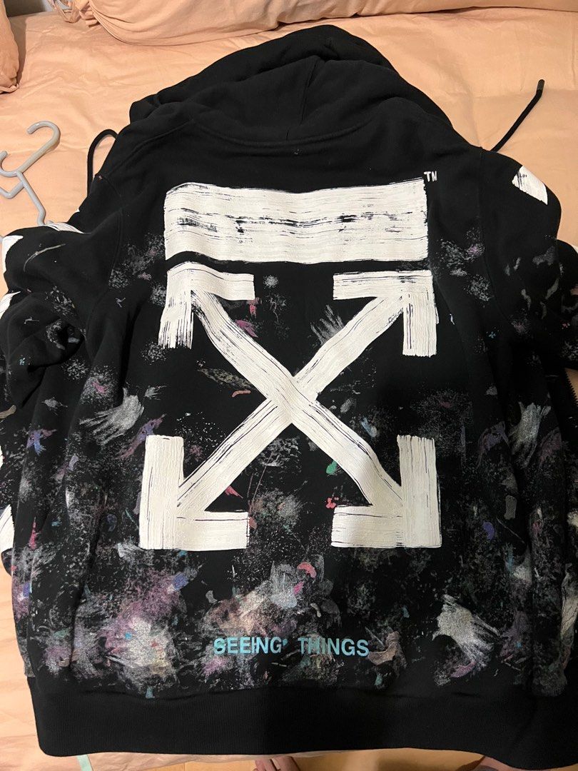 Off White Galaxy Hoodie Brushed Zip