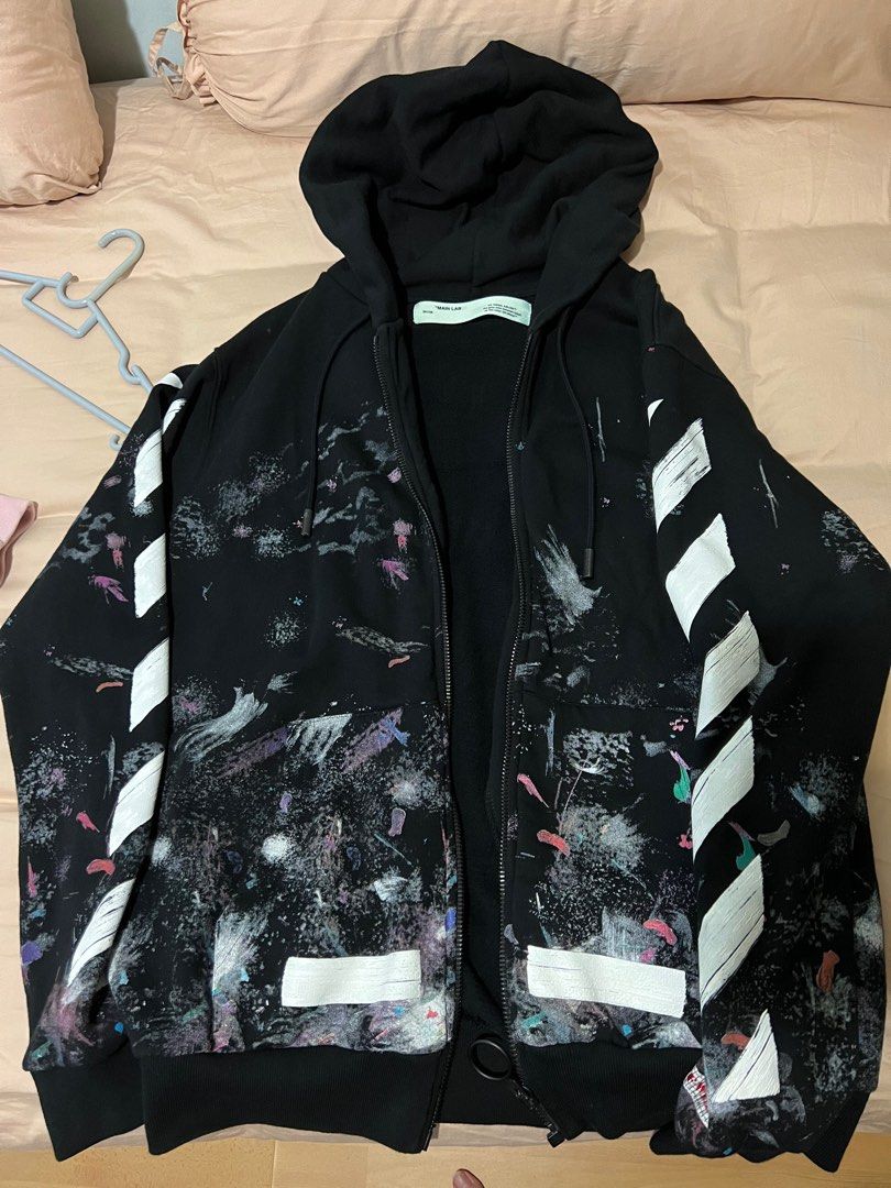 Off white sale galaxy hoodie zip