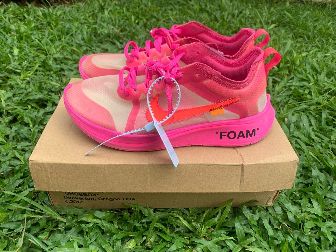 Nike zoom fly hotsell x off white rosa
