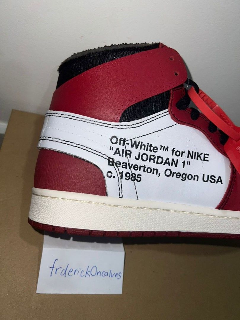 Off white jordan 1 text hotsell