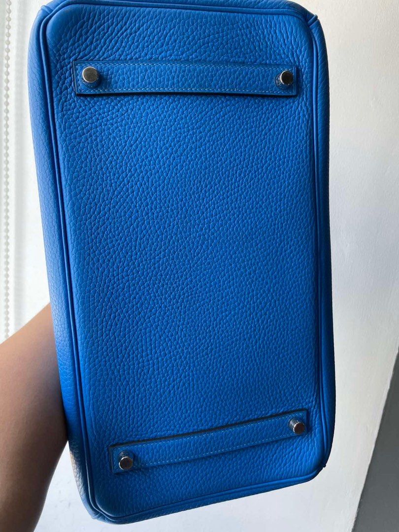 Onhand Authentic Hermes Birkin 35 B35 Blue Hydra Hand Bag with Entrupy